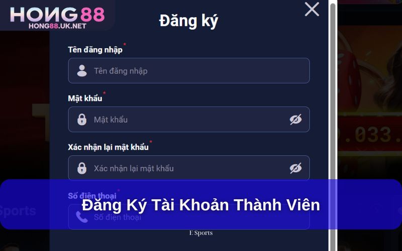 Đăng ký tài khoản thành viên