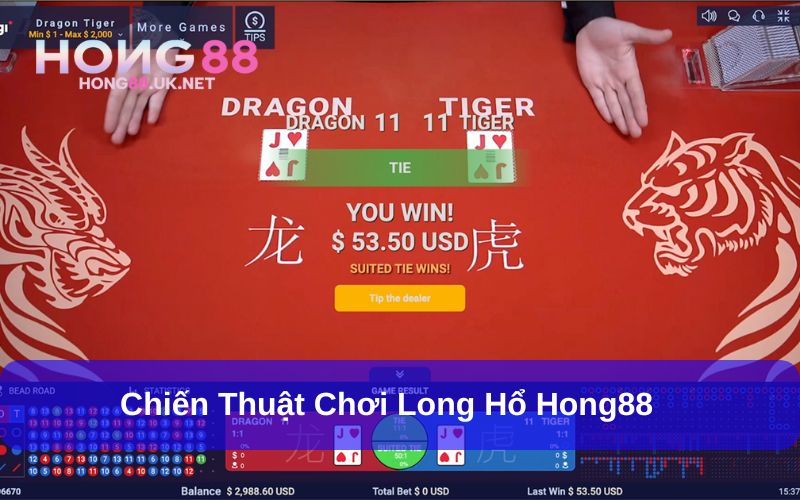 Chiến thuật chơi long hổ Hong88 hiệu quả